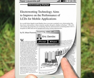Liquavista electrowetting display mockup
